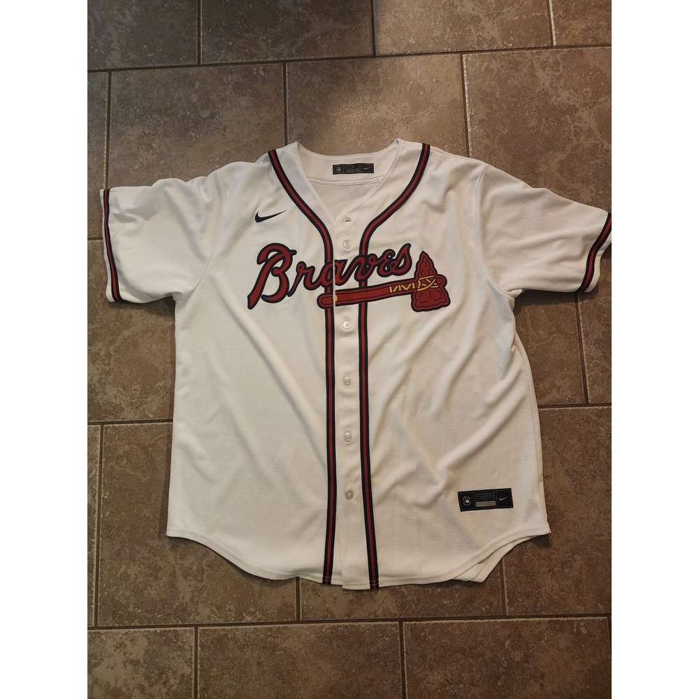 Nike Atlanta Braves Dansby Swanson 7 Baseball Jersey White Mens XL MLB Replica